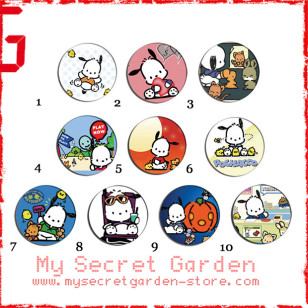 Pochacco - Pinback Button Badge Set 2a or 2b ( or Hair Ties / 4.4 cm Badge / Magnet / Keychain Set )